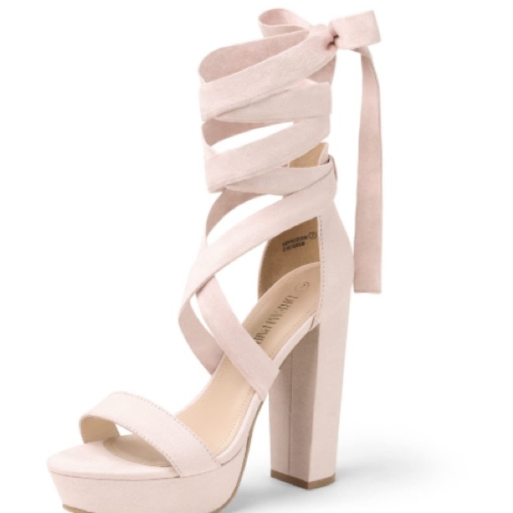 Dream Pairs High Heel Crunky Block Platforms Size 9